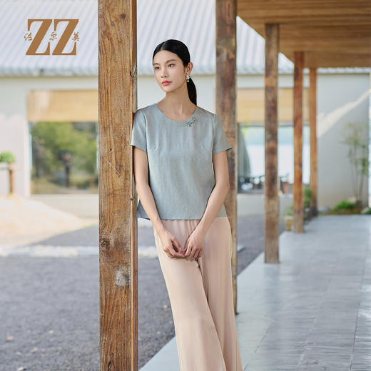 佐尔美气质优雅桑蚕丝连衣裙女M52CS28 商品图3