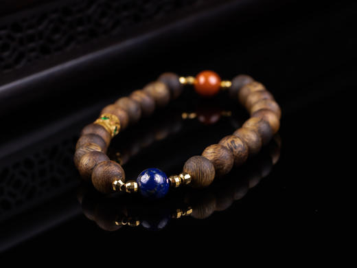 XY0339沉香+南红青金石手串 商品图5