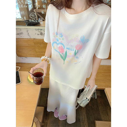 【129元任选2件】现货！韩系白色鱼尾裙半身裙 商品图3