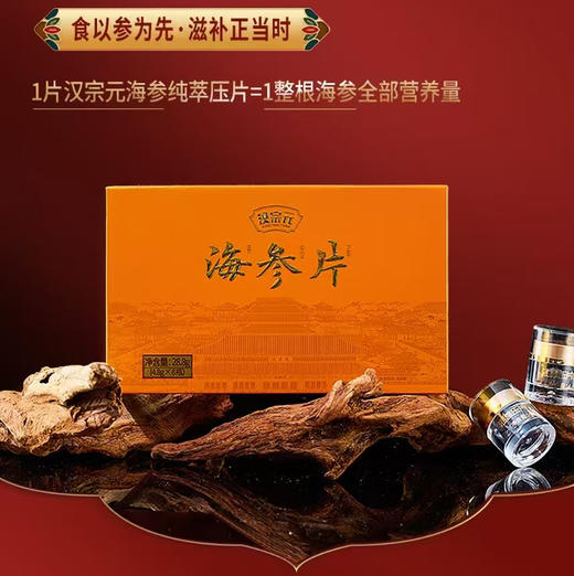 0591【国企严选，山海食材】海参压片糖果28.8g（4.8g*6瓶） 商品图0
