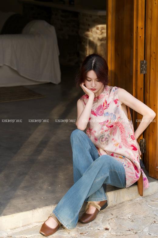 【门店同款】ENJOY夏季云敛-“鸾衿折桂”花尽染短款旗袍 162793779 商品图5