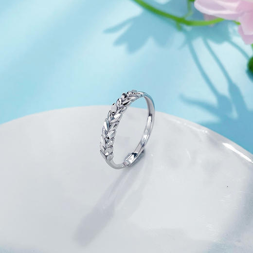 【限时8.8折】【线上铂金馆】PT950 【精品】铂金实心活口麦穗粒戒指(BFPTJZ00029)预售产品下单后不退款不退货不换货不补差价) 商品图0