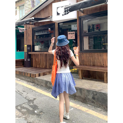 【149元任选2件】 现货！甜辣风不规则格子半身裙 商品图4