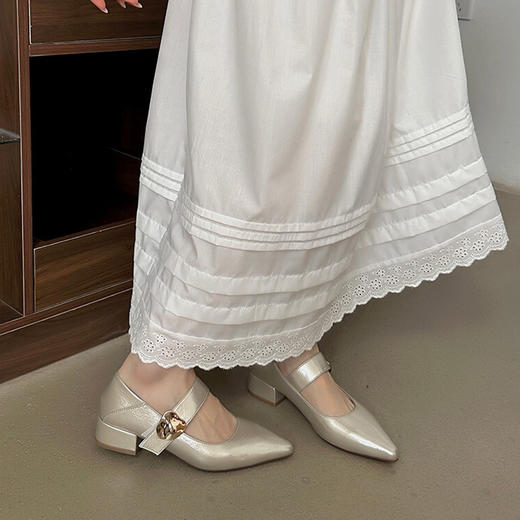纪念日百货法式软皮复古一字带气质单鞋（LH)（LD）163044972 商品图1
