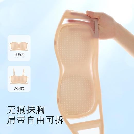 【防滑不掉】夏季薄款小胸专属无肩带内衣女无痕透气美背文胸罩月颜余香 商品图1