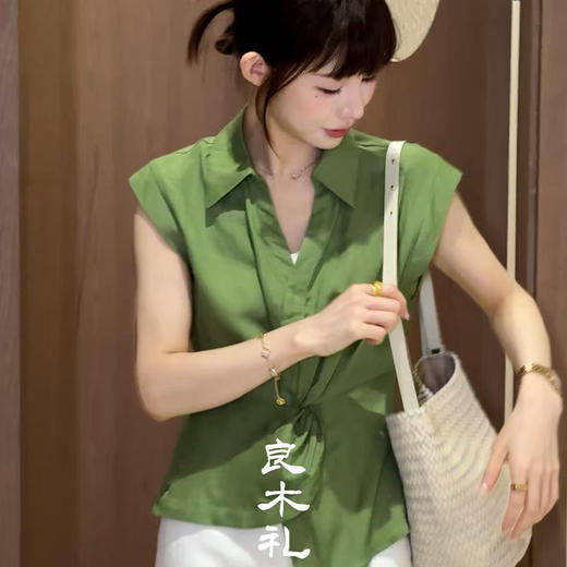 【预售7天】良木礼天丝翻领小衫（0560） 商品图2