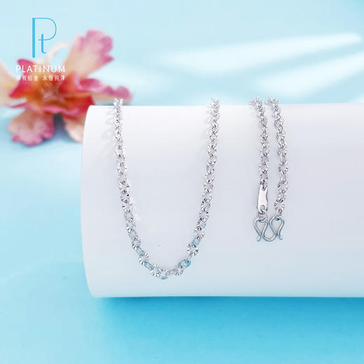 【限时8.8折】【线上铂金馆】PT950 【国际铂金协会 精品】铂金实心不可调节车花O字链项链(ACPTXL00033)预售产品下单后不退款不退货不换货不补差价) 商品图0