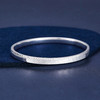 【限时8.8折】【线上铂金馆】PT950 【国际铂金协会】椭圆形铂金空心(面宽约4.4-4.8mm)车花仿钻开口手镯(BSZ00003)预售产品下单后不退款不退货不换货不补差价) 商品缩略图1
