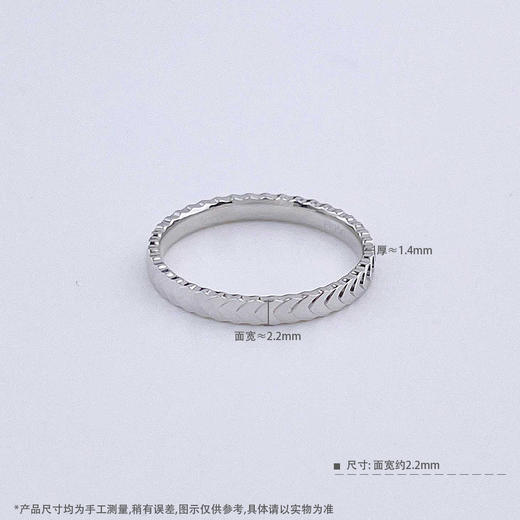 【限时8.8折】【线上铂金馆】PT950 #固口戒指 #清新 【国际铂金协会  精品】铂金实心爱的轨迹鱼鳞纹圈戒线戒条戒(BJZ00205)预售产品下单后不退款不退货不换货不补差价) 商品图4