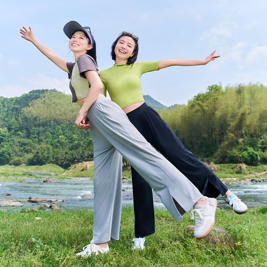 冰感防晒阔腿/束脚裤 轻薄垂感速干小凉风休闲裤 商品图3