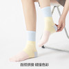 左分之右春夏款纯棉拼色中筒袜10A抗菌防臭个性无骨女士长袜运动 商品缩略图3