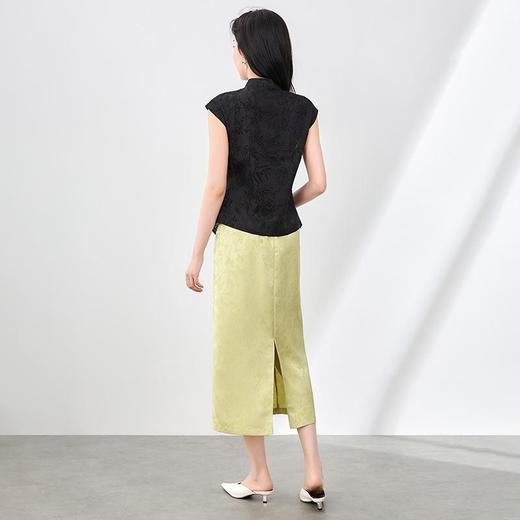 「高货wl」全新升级【铂金会员312/天猫419/差价107】(99324)洛诗琳夏季新中式国风斜襟盘扣上衣提花半身裙两件套装女wl99324 商品图1