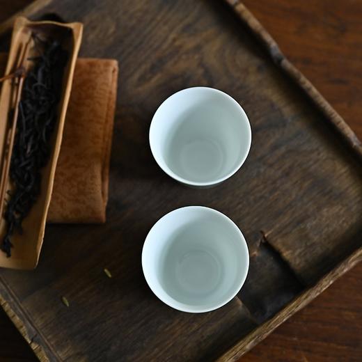 「景德镇高温颜色釉浅豆青釉铃铛杯」薄胎陶瓷茶杯单个品茗杯功夫茶器 商品图2