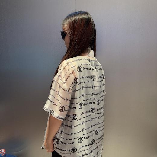 NC字母花纹翻领短袖衬衫50419（白）夏季152550050321 商品图1