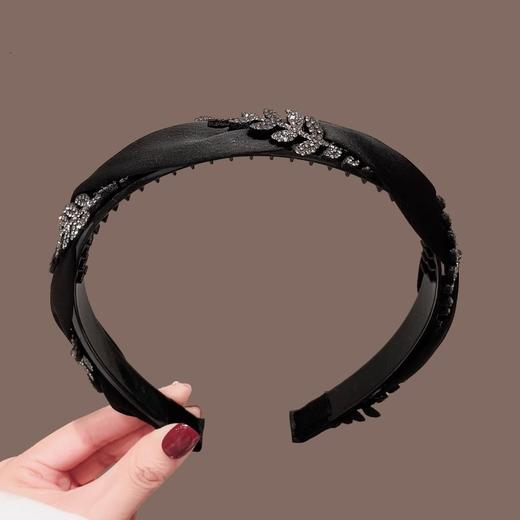 丁摩 新款布艺闪钻头箍麦穗发箍女轻奢发卡高级感外出百搭头饰5ZF-391 商品图1