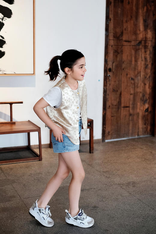 盛唐牡丹| Kids 百蝶织锦缎儿童马甲[特价品] 商品图7