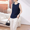丁摩 高端无袖真丝上衣桑蚕丝背心2818 商品缩略图0