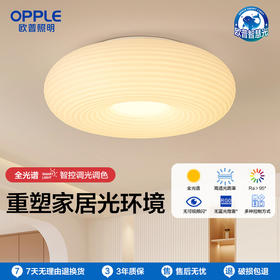 OPPLE欧普照明千层糕糕卧室奶油风圆形儿童房吸顶灯
