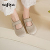 Safiya/索菲娅2025可露丽风甜美丑萌魔术贴包头玛丽珍勃肯拖鞋SFD3110406 商品缩略图10
