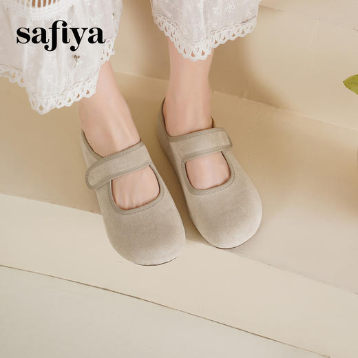 Safiya/索菲娅2025可露丽风甜美丑萌魔术贴包头玛丽珍勃肯拖鞋SFD3110406 商品图10