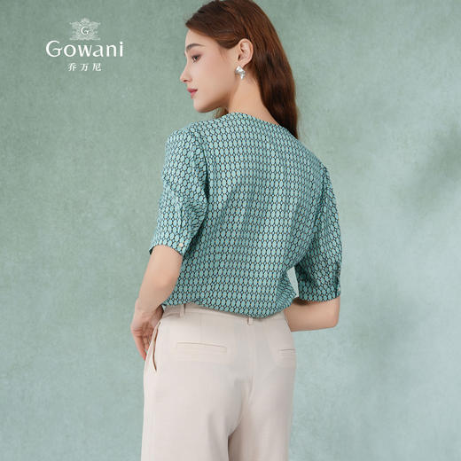 乔万尼真丝衬衫女夏新款桑蚕丝上衣显瘦EF2C312 商品图4