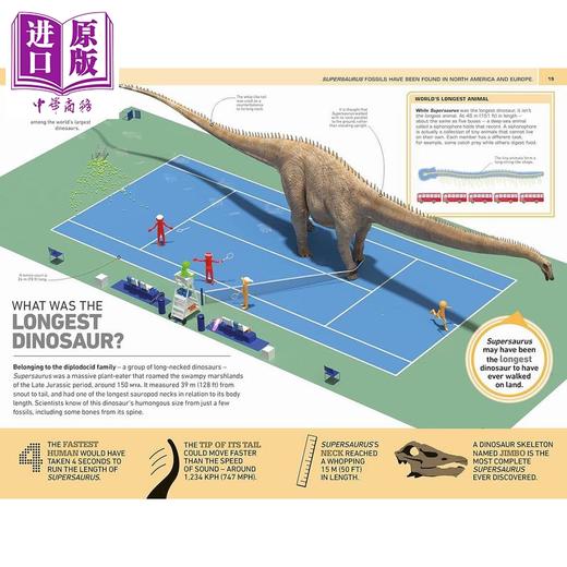 【中商原版】DK 1000个惊人的恐龙事实 1000 amazing dinosaur facts 英文原版 儿童科普读物 动物科学百科 进口童书 9岁以上 商品图3