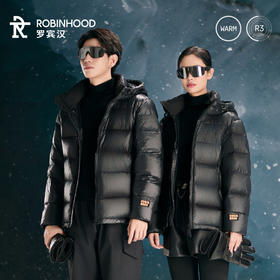 甄选 | 【反季大促】罗宾汉-男女同款黑色金标520 短款羽绒服