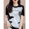 丁摩 夏季短袖t恤女爆款洋气百搭高级感短款上衣时尚体恤5ZF-A3627 商品缩略图1