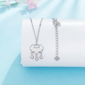 【限时8.8折】PT950 #CNC 【精品】铂金实心AB调节平安如意铃铛流苏鱼鳞锁包套链(BFPTTL00058)预售产品下单后不退款不退货不换货不补差价)预售产品下单后不退款不退货不换货不补差价