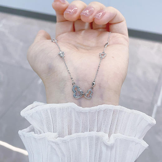 【限时8.8折】【线上铂金馆】PT950 #葫芦 #碎碎冰 铂金实心调节碎碎冰六葫芦福禄双至葫芦套链(PTTL00134)预售产品下单后不退款不退货不换货不补差价) 商品图2