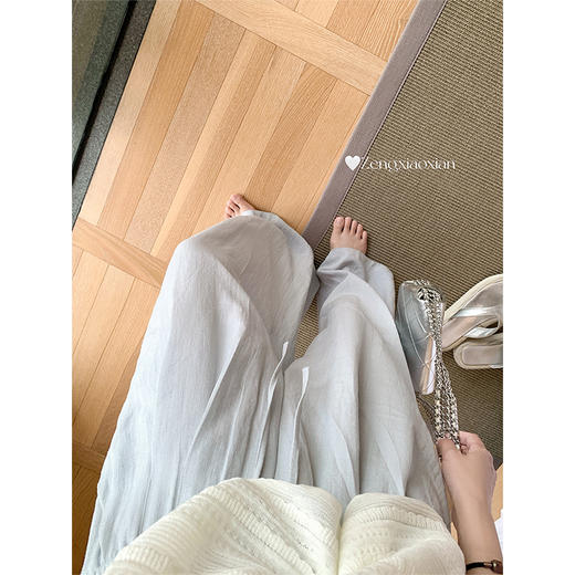 <曾小咸推荐>3.29现货秒杀！微信超特价！韩系休闲宽松垂感阔腿休闲裤 日常179.99 立减100 秒杀79.99！浅灰印花短袖秒杀59.99！！ 商品图4