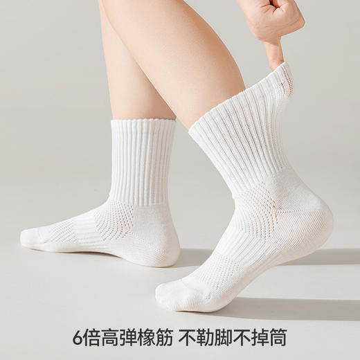左分之右春夏薄款纯棉女宝宝10A抗菌童袜男孩网眼短中筒袜不勒腿 商品图2
