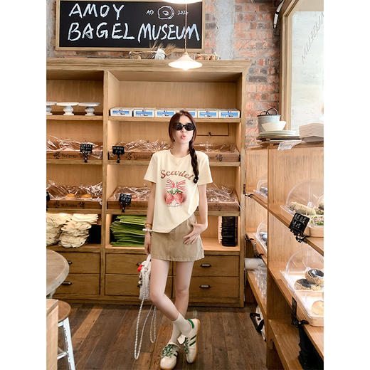 【129元任选2件】微信粉丝打折价！草莓印花短袖T 商品图1