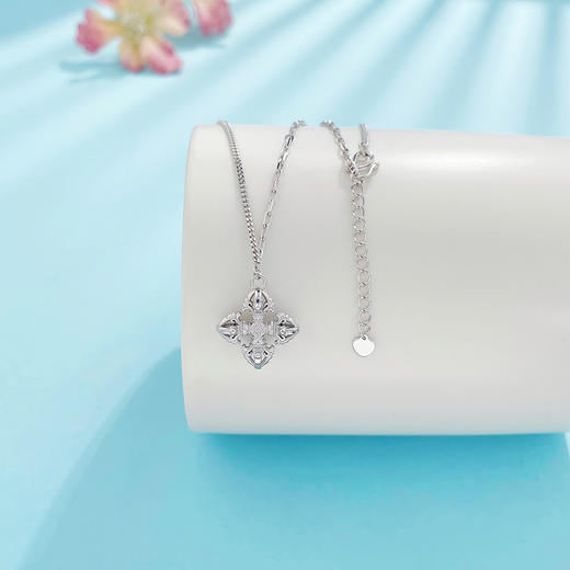 【限时8.8折】【线上铂金馆】PT950 铂金实心可调节如意金刚杵套链(PTTL00151)预售产品下单后不退款不退货不换货不补差价) 商品图0