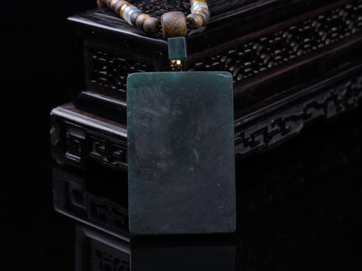 XY0358沉香+翡翠悟道牌挂件 商品图4