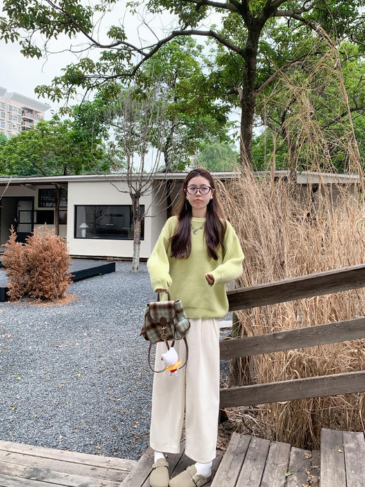 <曾小咸推荐>简约宽松10色圆领毛衣女 商品图12