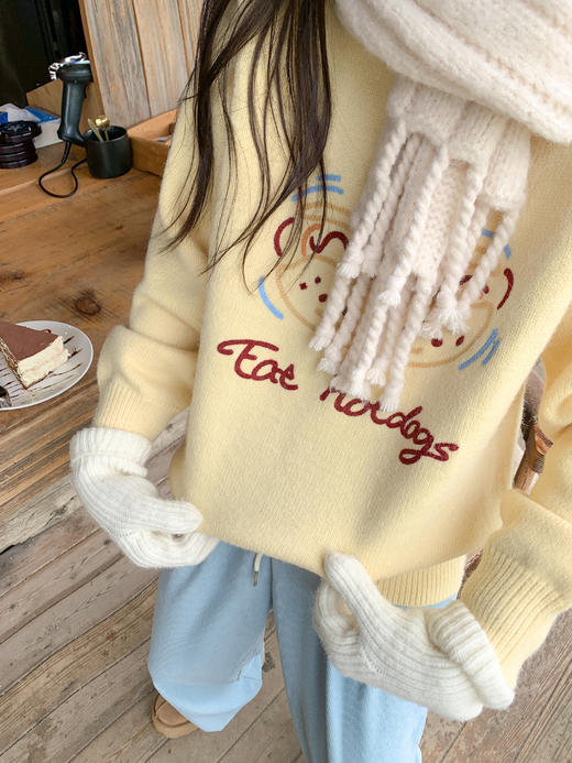 <曾小咸推荐>彩绘绣花毛衣 商品图7