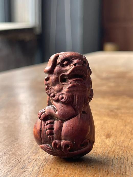 黄花梨木雕绣球瑞狮吊坠，顺丰包邮 商品图10