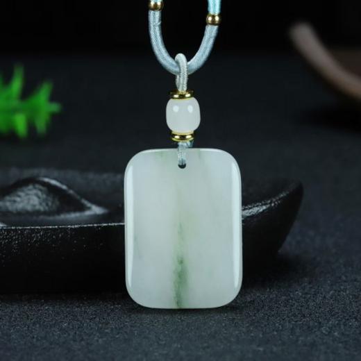 👏浅青缥碧｜属于这个夏天的新中式项链【慕系MUXI 天山翠山水无事牌】🌸翡里翡气天山翠 🔺无无、事事、无谓事之好事 🔺很实厚的料子，远如山黛青烟袅袅 商品图1