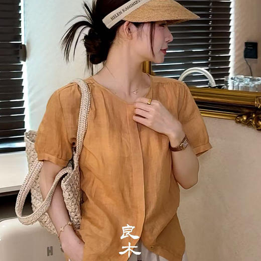 【预售7天】良木礼苎麻上衣（043797） 商品图0