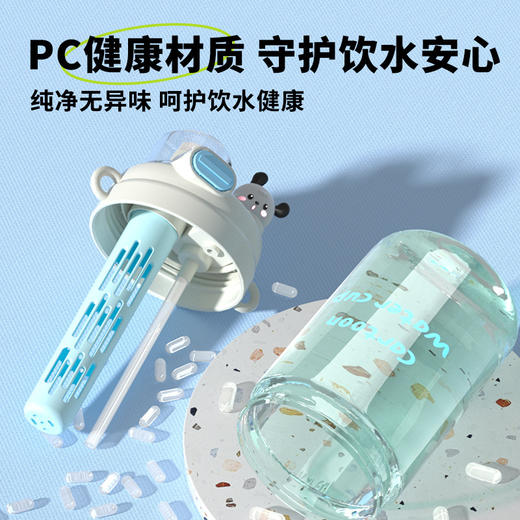 【萌趣双饮塑料杯】女生可爱耐高温便捷多功能 亲子多巴胺爆款水杯  商品图3