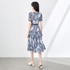 「高货wl」全新升级【铂金会员312/天猫419/差价107】(94733)洛诗琳优雅端庄印花连衣裙2025夏季新款气质圆领收腰A字裙wl 商品缩略图1