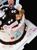 1027CAKE  | 儿童节蛋糕 萌趣小怪兽  可可爱爱（插件随机） 商品缩略图1