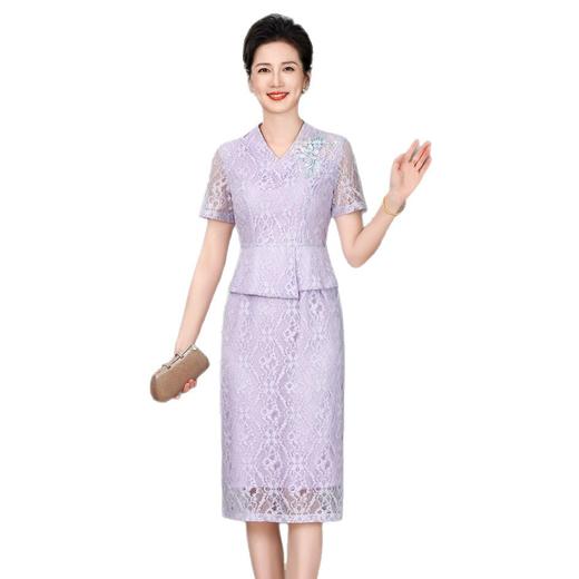 HYX-25-270夏季新款女高级感旗袍裙婚礼国潮婚宴装气质短袖改良年轻款 商品图4