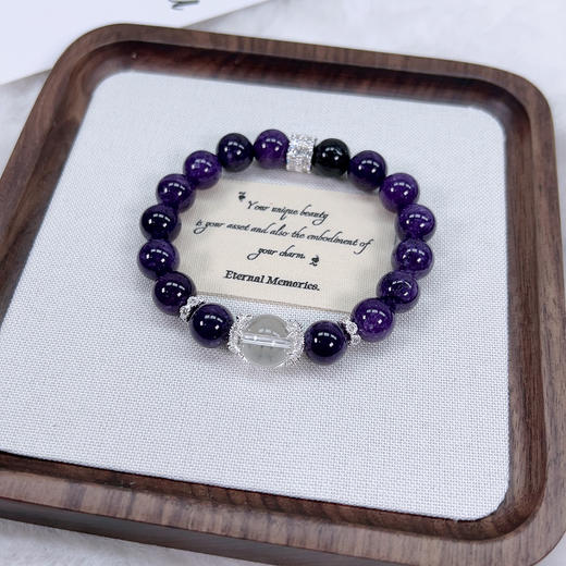 【轻奢国风之美✨】复古新中式仿紫水晶手链【礼盒装】，戴上它，优雅与气质瞬间拉满💎！原创设计 仿紫水晶手链 女轻奢小众设计 奢级感新中式 复古国风手串 商品图2