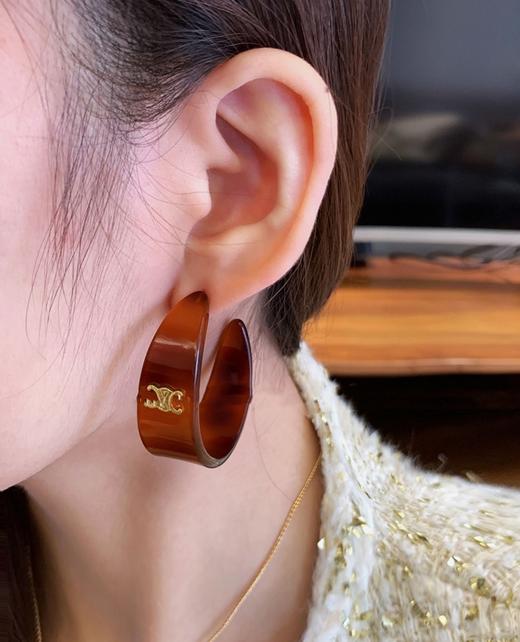 赛琳凯旋门棕色半弯耳环（XJ） 商品图6