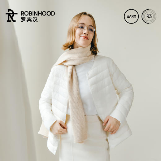 罗宾汉-男女同款轻薄V领羽绒服 商品图4