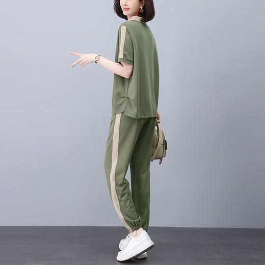 雀说休闲运动服套装新款遮肚子显瘦洋气减龄两件套AL1219 商品图3