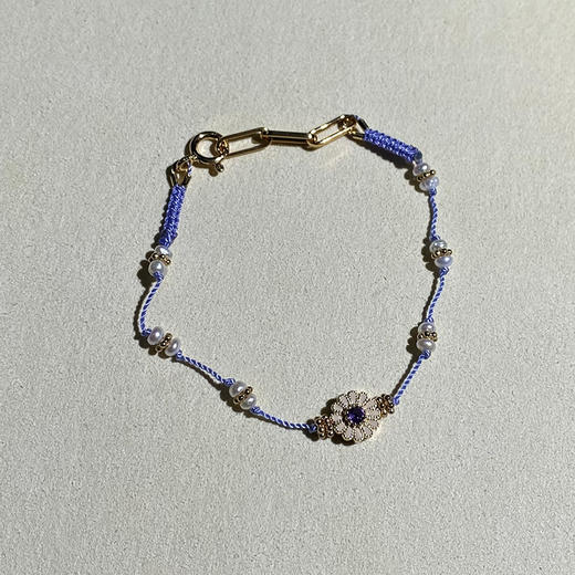 订购8周到｜Tityaravy-MalaSai-花朵 珍珠 紫水晶 珐琅 手链［法国设计师］ 商品图3
