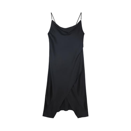 【3F】安莉芳桑蚕丝吊带长裙女士性感家居服舒适睡裙EL00890 黑色BLK L 商品图3